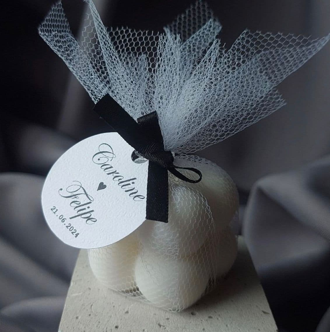 Vela burbuja para bodas en tul